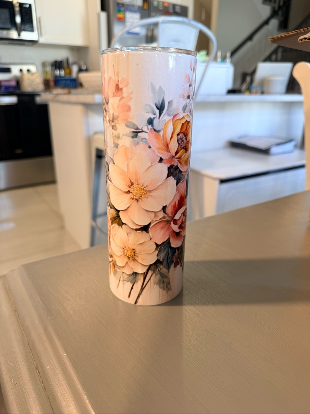 Floral Tumbler - Pink & Cream Bloom